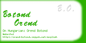 botond orend business card